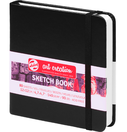 Скетчбук Art Creation Sketchbook Royal Talens чёрный 12х12 см / 80 листов / 140 гм