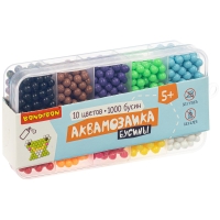 Бусины для аквамозаики Bondibon, 10цветов, 1000 бусин