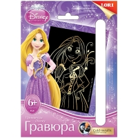 Гравюра с эффектом золота Lori "Disney. Милая Рапунцель", 16,8*10,8см