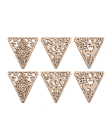 Набор заготовок для декорирования Флажки ажурные Timberlicious 10х11 см