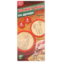 Набор для выжигания по дереву "Лошадь и сова" Multiart аппарат и 2 доски