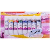 Краски акриловые Ладога, 08 цветов, 18мл/туба, картон