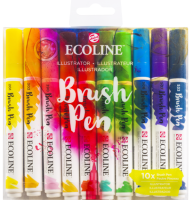 Набор акварельных маркеров Ecoline Brush Pen 10 цветов "Иллюстратор"
