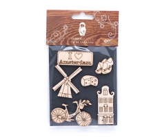 Набор заготовок для декорирования Holiday 4 фанера Timberlicious 10х14 см