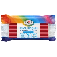 Пластилин Гамма "Классический" для лепки поштучно алый  50г