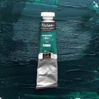 Краска масляная Tician Малевичъ травяной зелёный ФЦ в тубе 46 мл