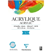 Альбом для акриловой живописи Acrylic ClaireFontaine А3 / 10 листов / 360 гм