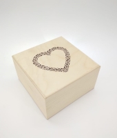 Шкатулка с ажурным сердцем заготовка для декорирования Timberlicious 18х18х9 см