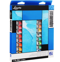 Набор акварельных красок Louvre LeFranc&Bourgeois 24 цвета в тубах 10 мл