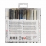 Акварельные маркеры Ecoline Brush Pen в наборе 10 цветов "Серые" купить в художественном магазине АльбертМольберт
