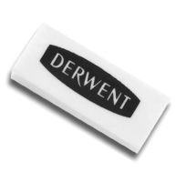 Ластик виниловый Derwent Plastic Eraser белый для карандашей поштучно