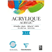 Альбом для акриловых красок Acrylic ClaireFontaine А4 / 10 листов / 360 гм