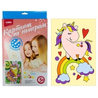 Картина по номерам Lori "Единорог" A4, с акриловыми красками, картон, европодвес