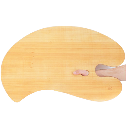Палитра художественная овальная Capelletto из орехового дерева 45x60 см