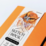 Скетчбук для акварели Малевичъ Shammy Fin оранжевый с хлопком А5 / 18 листов / 200 гм купить в художественном магазине Альберт Мольберт с доставкой по всему миру