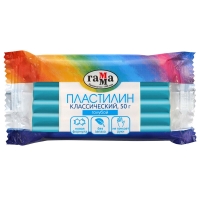 Пластилин Гамма "Классический" для лепки поштучно голубой 50г