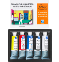 Набор гуаши Fine LeFranc&Bourgeois 5 цветов в тубах по 25 мл