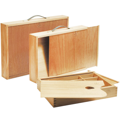 Этюдный ящик Capelletto CA-2 с палитрой деревянный для художников из бука 28х38 см