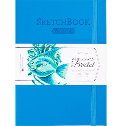 Скетчбук Малевичъ Bristol Touch для графики и маркеров голубой А5 / 50 листов / 180 гм