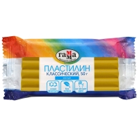 Пластилин Гамма "Классический" для лепки поштучно желтый 50г