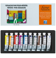 Набор гуаши Fine LeFranc Bourgeois 10 цветов в тубах по 25 мл