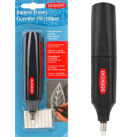 Ластик электрический Derwent Battery Eraser + 8 сменных насадок